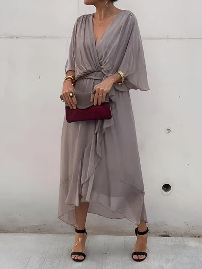 ALFHILD™ | ELEGANT MIDI-KJOLE MED LUKSURIØST FALL
